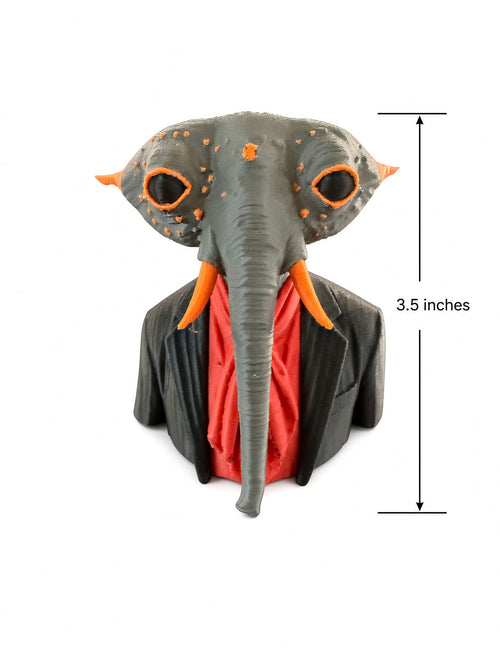 Elephant Bust — 3D Printed Surreal Sculpture
